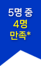 5명 중 4명 만족